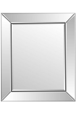MirrorOutlet Horsley All Glass Wall Mirror 69 x 58 CM