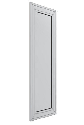 MirrorOutlet Langley All Glass Bevel Free Standing Cheval Dress Mirror 5ft7 x 1ft11, 170cm x 58cm