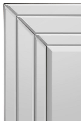 MirrorOutlet Langley All Glass Modern Bevelled Dress Mirror 120 x 50CM