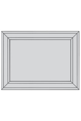 MirrorOutlet Langley All Glass Modern Bevelled Wall Mirror 144 x 115.5 CM