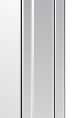 MirrorOutlet Langley All Glass Modern Bevelled Wall Mirror 144 x 115.5 CM