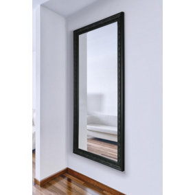 MirrorOutlet Langton Black Shabby Chic Full Length Leaner Wall Mirror 160 x 73 CM