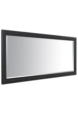 MirrorOutlet Langton Black Shabby Chic Full Length Leaner Wall Mirror 160 x 73 CM