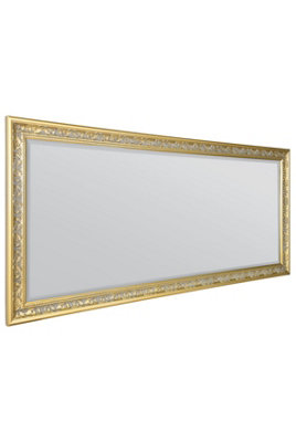 MirrorOutlet Langton Gold Shabby Chic Classical design full length leaner Mirror 160 x 73 CM