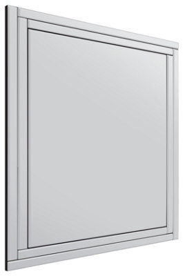 MirrorOutlet Luxford All Glass Bevelled Large Dress Mirror 144 x 115.5CM, 4ft8 x 3ft9