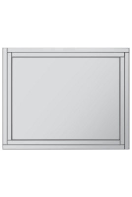 MirrorOutlet Luxford All Glass Bevelled Large Dress Mirror 144 x 115.5CM, 4ft8 x 3ft9
