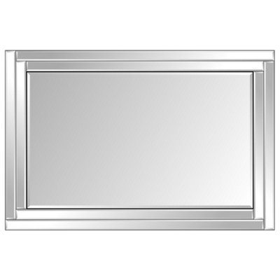 MirrorOutlet Luxford All Glass Bevelled Mirror 90 x 60 CM