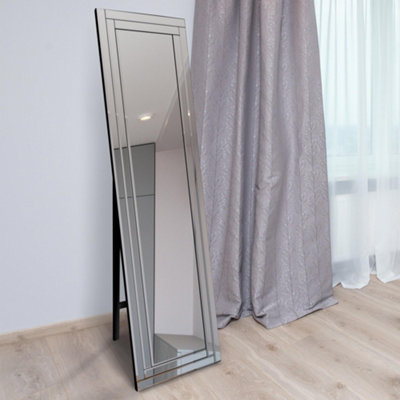 MirrorOutlet Luxford All Glass Free Standing Cheval Dress Mirror 150 x 40CM