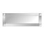 MirrorOutlet Milton All Glass Bevelled Square Corner Wall Mirror 120 x 40 CM