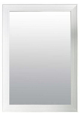 MirrorOutlet Modern Bright White Wall Mirror 167cm x 106cm