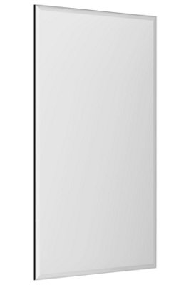 MirrorOutlet Moderni - All Glass Modern Bevelled Wall or Leaner Mirror 59" X 24" (150 x 60CM)