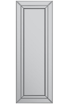 MirrorOutlet ouble Bevel Large Modern Venetian Cheval Free Standing Mirror 5Ft X 1Ft3 (150 X 40cm)