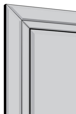 MirrorOutlet ouble Bevel Large Modern Venetian Cheval Free Standing Mirror 5Ft X 1Ft3 (150 X 40cm)