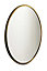 MirrorOutlet Rowan Gold Elegant Modern Bevelled Round Mirror 100 x 100cm