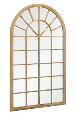 MirrorOutlet Somerley X Large Country Arch Wall Mirror 71" x 40" (180x103cm) Sand Colour