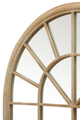 MirrorOutlet Somerley X Large Country Arch Wall Mirror 71" x 40" (180x103cm) Sand Colour