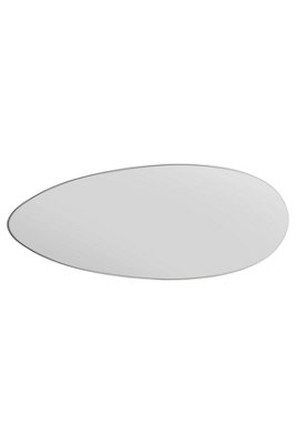 MirrorOutlet Tear Drop Frameless Glass Wall Mirror 63" X 24" (160CM X 60CM)