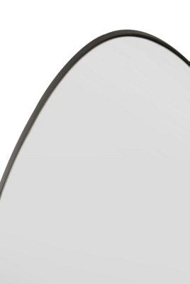MirrorOutlet Tear Drop Frameless Glass Wall Mirror 63" X 24" (160CM X 60CM)