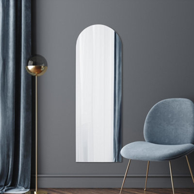 MirrorOutlet The Arcus Frameless Arched Leaner Wall Mirror 150CM X 50CM