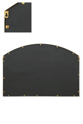 MirrorOutlet The Arcus Gold Arched Wall Garden Mirror 110CM X 75CM