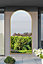 MirrorOutlet - The Arcus - Gold Framed Arched Leaner/Wall Garden Mirror 79" x 39" (200 x 100 cm)