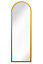 MirrorOutlet - The Arcus - Gold Metal Framed Arched Garden Wall Mirror 47" x 16" (120 x 40 cm)