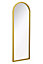 MirrorOutlet - The Arcus - Gold Metal Framed Arched Garden Wall Mirror 47" x 16" (120 x 40 cm)