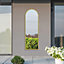 MirrorOutlet - The Arcus - Gold Metal Framed Arched Garden Wall Mirror 63" x 21" (160 x 53 cm)