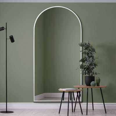 MirrorOutlet The Arcus White Framed Arched Mirror 200CM X 100CM