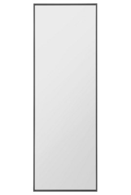 MirrorOutlet The Artus Black Aluminium Edged Cheval Mirror170CM X 58CM