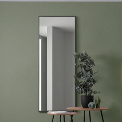 MirrorOutlet The Artus Black Aluminium Edged Wall Mirror 150CM X 60CM