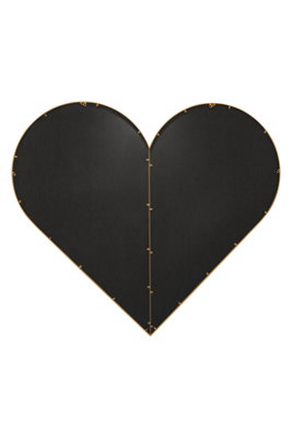 MirrorOutlet The Corde Gold Metal Framed Heart Shaped Mirror 80CM X 80CM