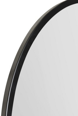 The Fenestra - Black Modern Window Leaner / Wall Mirror 79 X 47