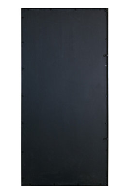 MirrorOutlet The Fenestra Black Modern Window Leaner / Wall Mirror 69" X 33" 174CM X 85CM