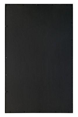 MirrorOutlet The Fenestra Black Modern Window Leaner / Wall Mirror 69" X 43" 174CM X 110CM