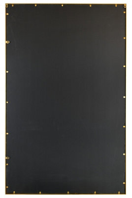 MirrorOutlet The Fenestra Gold Modern Window Leaner Wall Mirror 69" X 43" 174CM X 110CM