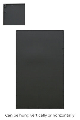 MirrorOutlet The Genestra Black Modern Wall Leaner Garden Mirror 180 x 110cm