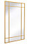 MirrorOutlet - The Genestra - Gold Contemporary Wall & Leaner Garden Mirror 79"x 47" (200  x 120 cm)