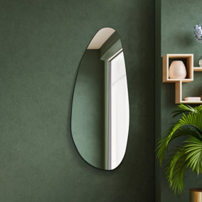 MirrorOutlet The Lacuna Frameless Pond Wall Mirror 140 x 58CM
