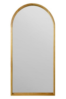 MirrorOutlet The Naturalis Solid Oak Framed Arched Leaner Wall Mirror 180CM X 90CM