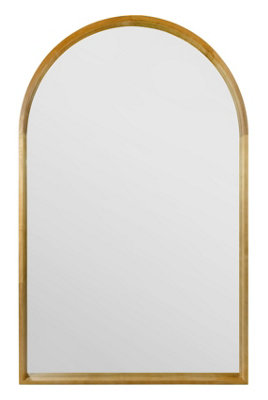 MirrorOutlet The Naturalis Solid Oak Framed Arched Leaner Wall Mirror 190CM X 120CM