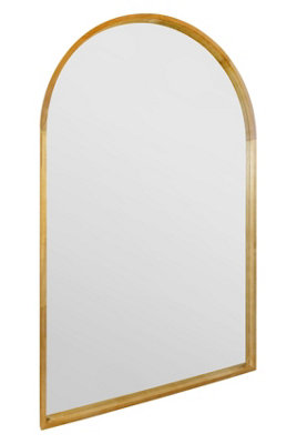 MirrorOutlet The Naturalis Solid Oak Framed Arched Leaner Wall Mirror 190CM X 120CM