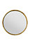 MirrorOutlet The Naturalis - Solid Oak Round Deep Dish Framed Mirror 35" X 35" (90CM X 90CM)