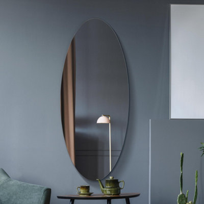 MirrorOutlet The Ovale Frameless Oval Wall Mirror 120CM x 50CM