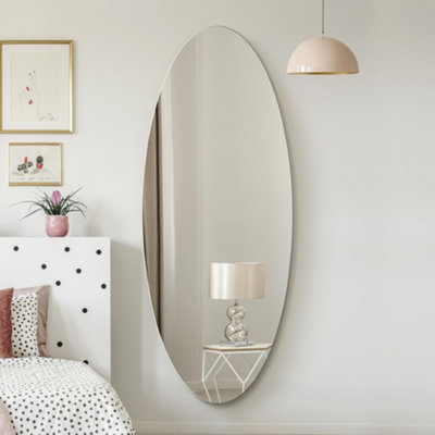 MirrorOutlet The Ovale Frameless Oval Wall Mirror 180CM x 70CM