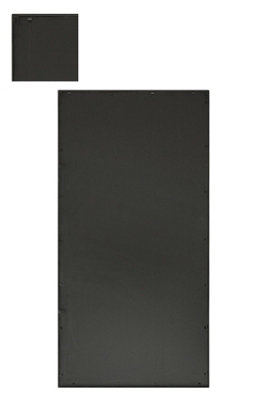 MirrorOutlet The Tabula Black Metal Framed Window Wall or Leaner Mirror 160CM X 80CM