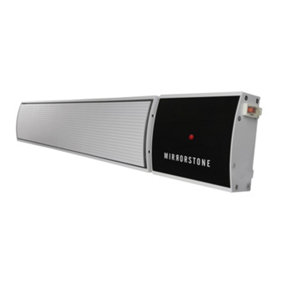 Mirrorstone 1800W Zenos White Infrared Bar Heater, Wall/Ceiling Mount, Indoor Electric Heater