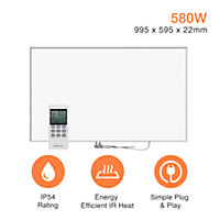 Mirrorstone 580W NXT Gen Infrared Heating Panel For Wall Installation