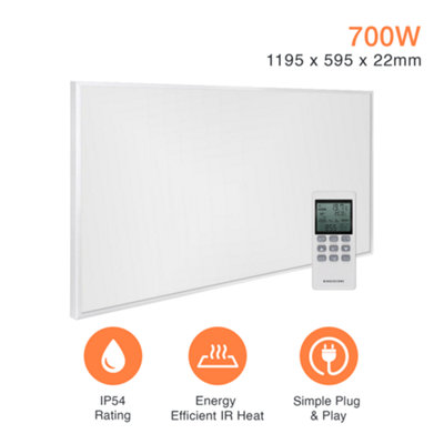 Mirrorstone 700W NXT Gen Infrared Heating Panel For Ceiling Installation (With Suspension Kit)