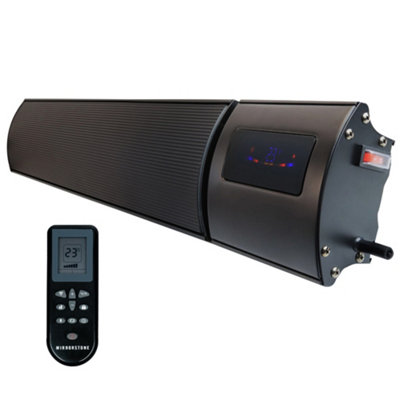 Mirrorstone - Helios - Black - Bar- FIR Coated Aluminium - 3000w WIFI Infrared Heater Price Comparisons | Compare The Build